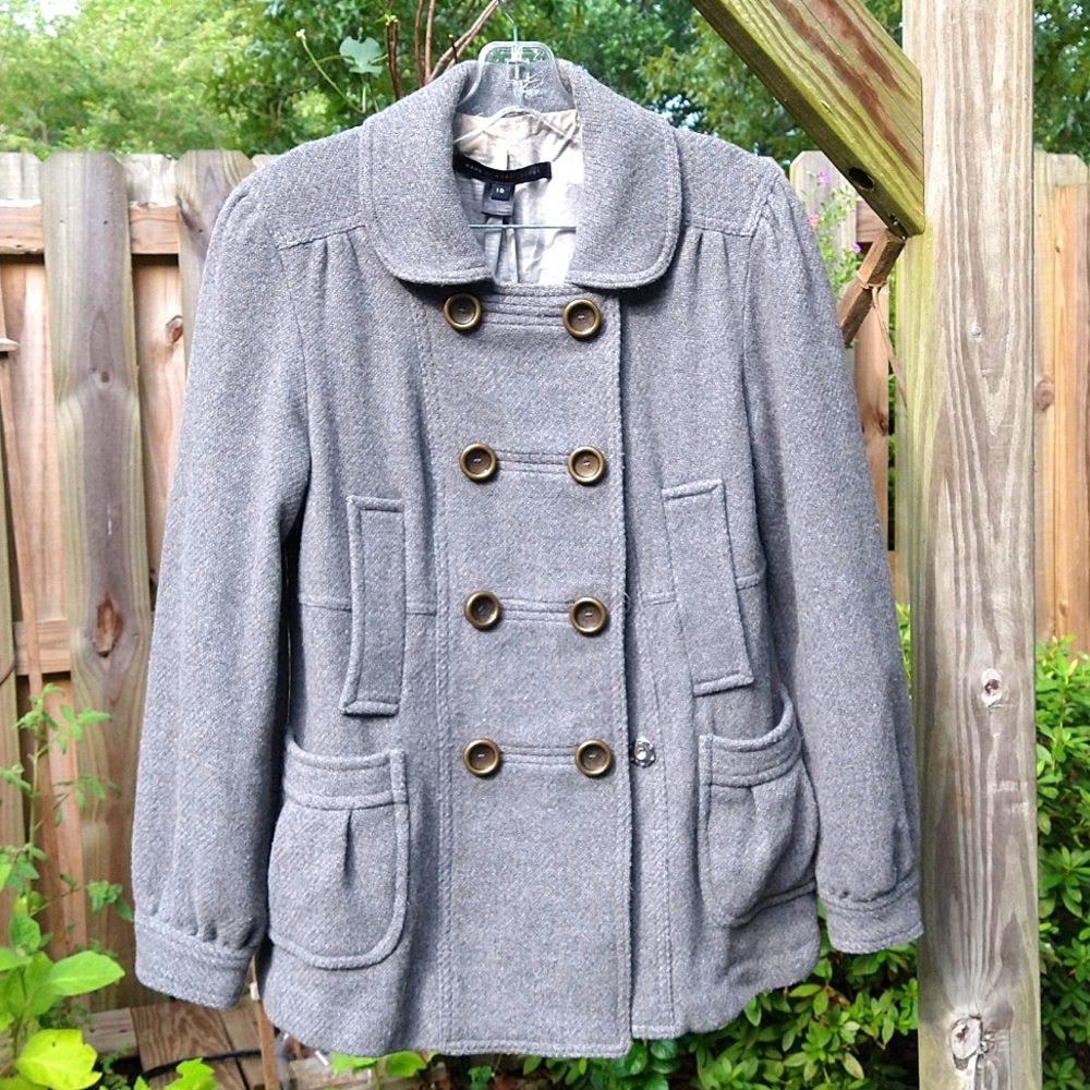 MARC BY MARC JACOBS MILITARY STYLE DOUBLE-BREASTED PEACOAT